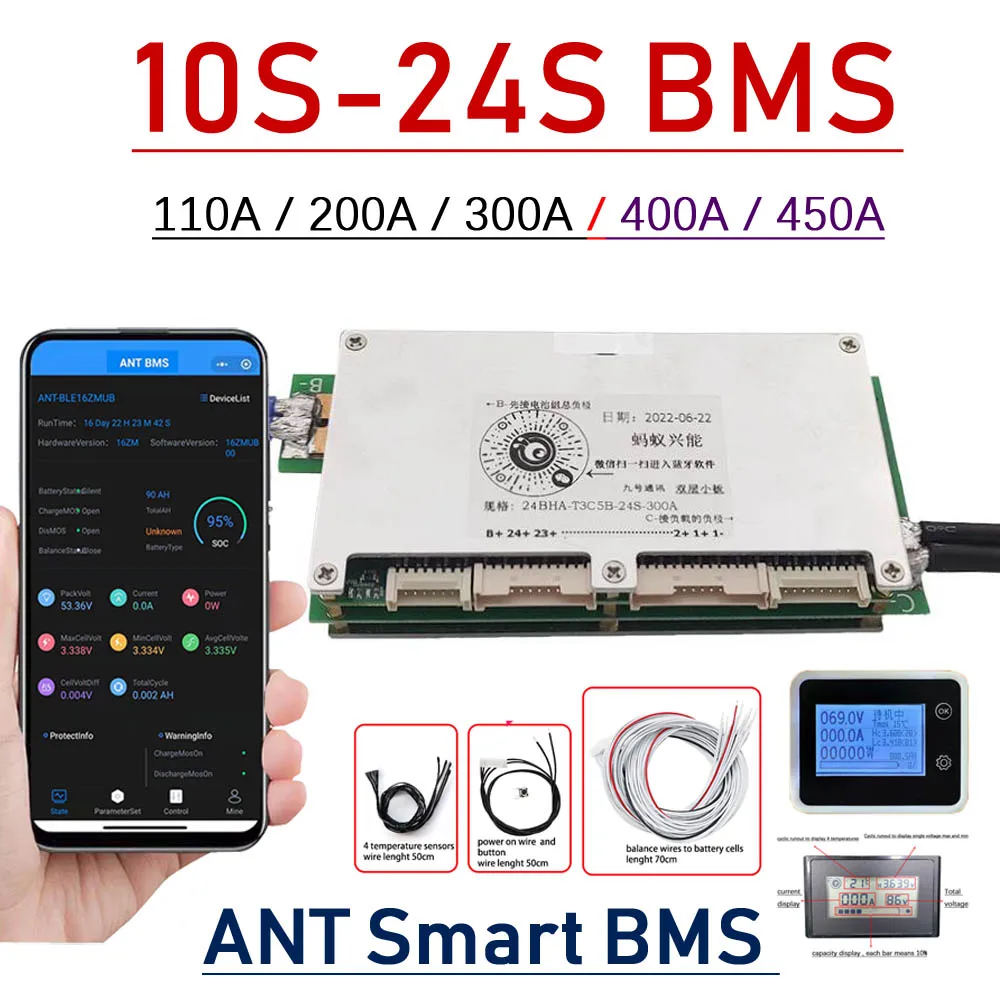 Smart Bms 24S 200A Bluetooth Lifepo4 - Inteligentny Bluetooth BMS 10S ~ 24S