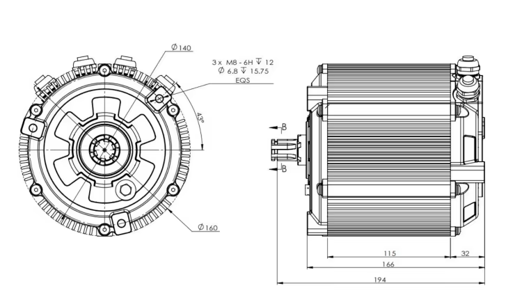 Mid Drive Motor Kit 72V 5000W - Zestaw silnika centralnego SiAECOSYS D133A-65 5000W