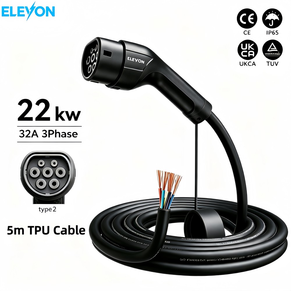 Ev Charger Type 2 22Kw 32A 3 Phase - ELEVON Ładowarka EV Typ 2 Żeńska