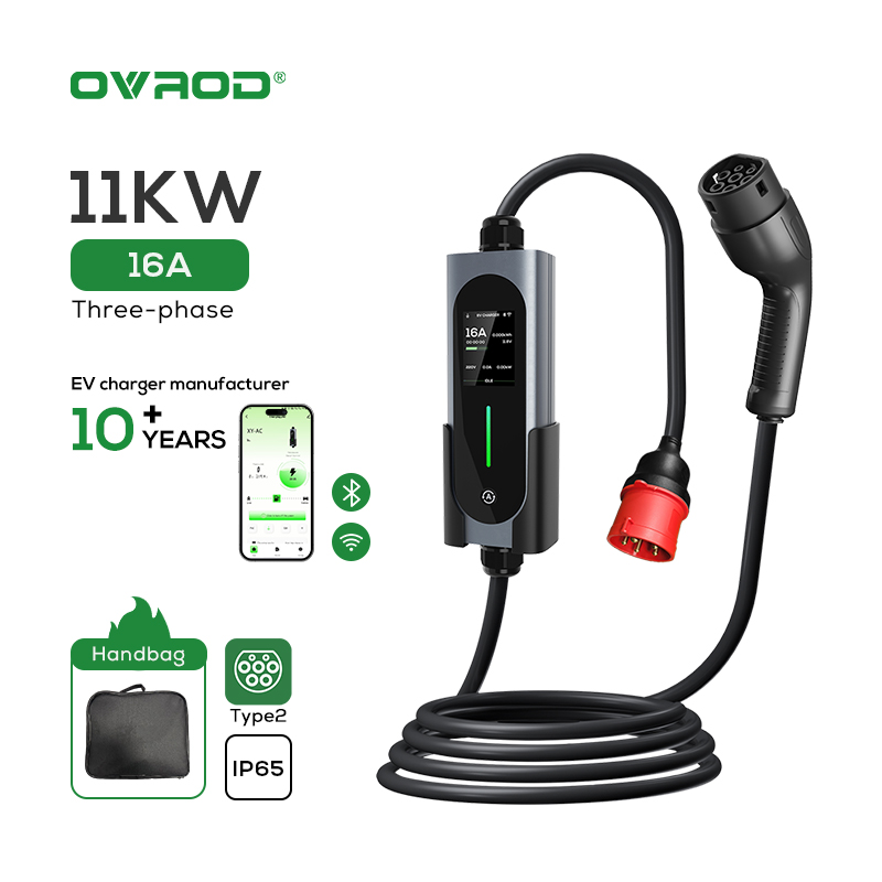 Type 2 Portable Ev Charger 11Kw Cee - Ładowarka EV Ovrod 16A 11kW Przenośna