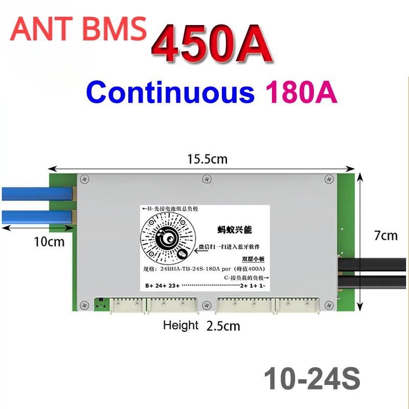 Smart Bms 24S 200A Bluetooth Lifepo4 - Inteligentna płytka zabezpieczająca BMS Bluetooth z