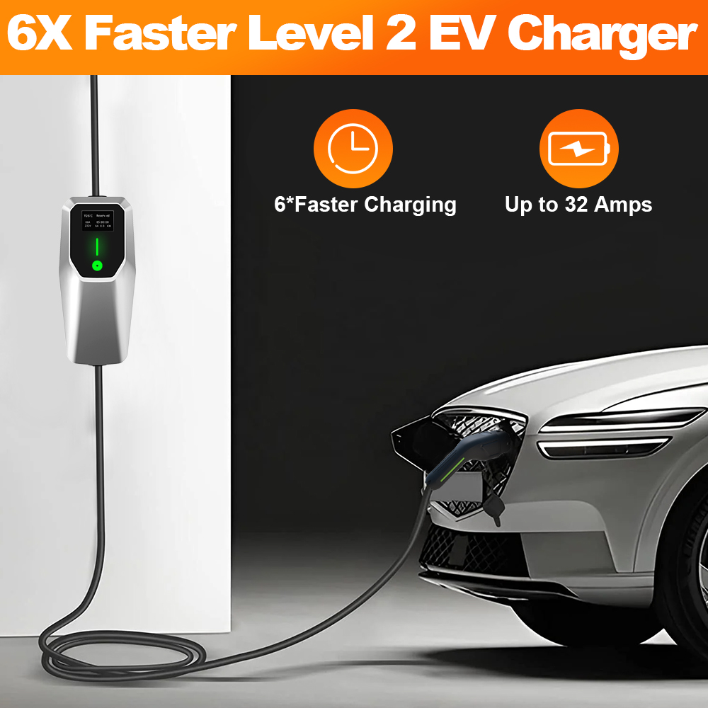 J1772 Evse 32A Level 2 Charger - Ładowarka Junsun 32A Level 1&2 do
