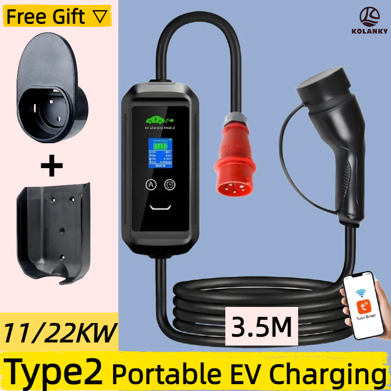 Przenośna ładowarka EV 3.5M Ty – Type 2 Portable Ev Charger 11Kw Cee recenzja i cena